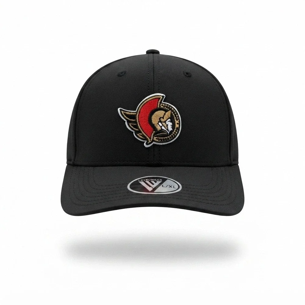 Ottawa Senators NHL Levelwear Rise Hat Mens L/XL Black HC94LUS Flex Fit Cap NEW